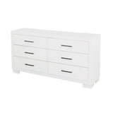 Jessica White 6-Drawer Dresser from Coaster - Luna Furniture