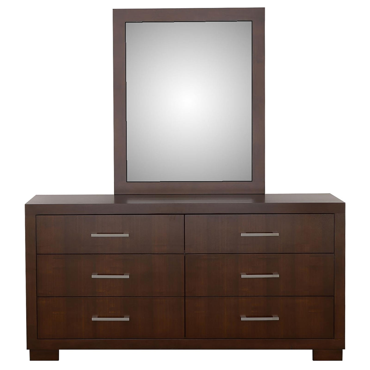 Jessica 6-drawer Dresser with Mirror Cappuccino - 200713M - Luna Furniture