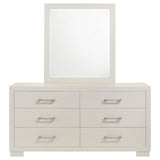 Jessica White 6-Drawer Dresser with Mirror from Coaster - Luna Furniture