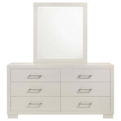 Jessica White 6-Drawer Dresser with Mirror from Coaster - Luna Furniture
