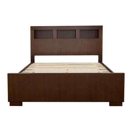 Jessica Cappuccino Queen Bed with Storage Headboard from Coaster - Luna Furniture