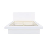 Jessica White Queen Platform Bed with Rail Seating from Coaster - Luna Furniture