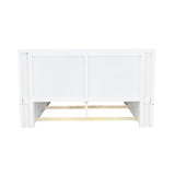 Jessica White Queen Platform Bed with Rail Seating from Coaster - Luna Furniture