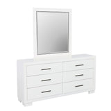 Jessica White Rectangular Mirror (Mirror Only) from Coaster - Luna Furniture