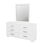 Jessica White Rectangular Mirror (Mirror Only) from Coaster - Luna Furniture
