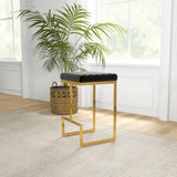 Joel Mid Century Modern Luxury Upholstered Stool 25.5" / Grey Boucle - AFC00089 - Luna Furniture