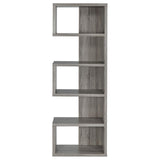 Joey 5-tier Bookcase Weathered Grey - 800552 - Luna Furniture