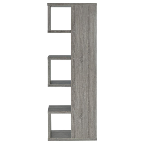 Joey Weathered Gray 5-Tier Bookcase from Coaster - Luna Furniture