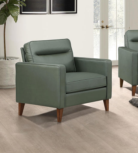 Jonah Upholstered Track Arm Accent Club Chair Green - 509656 - Luna Furniture