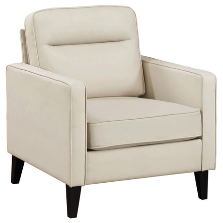 Jonah Upholstered Track Arm Accent Club Chair Ivory - 509653 - Luna Furniture