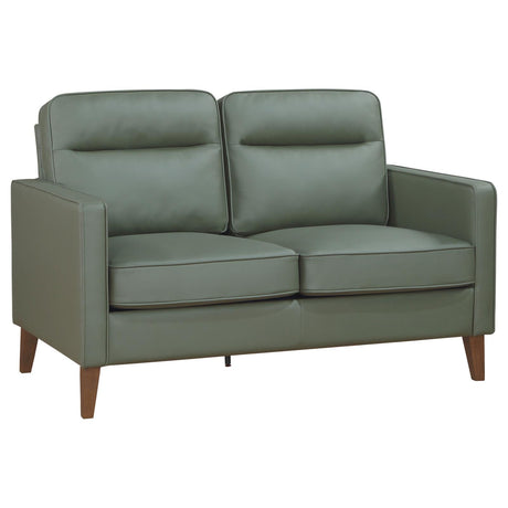 Jonah Upholstered Track Arm Loveseat Green - 509655 - Luna Furniture