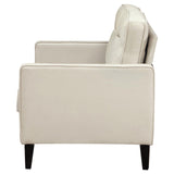 Jonah Upholstered Track Arm Loveseat Ivory - 509652 - Luna Furniture