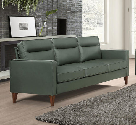 Jonah Upholstered Track Arm Sofa Green - 509654 - Luna Furniture