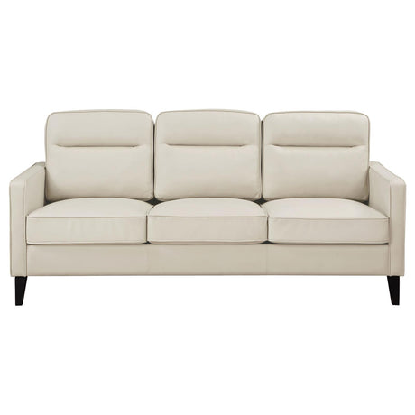 Jonah Upholstered Track Arm Sofa Ivory - 509651 - Luna Furniture