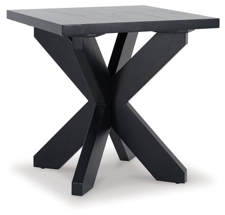 JOSHYARD Black End Table - T461-2 - Luna Furniture