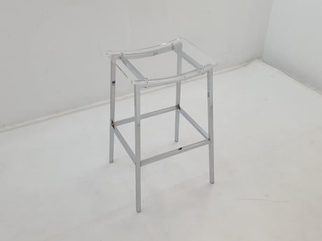 Jovani Acrylic Backless Bar Stools Clear and Chrome (Set of 2) - 182359 - Luna Furniture