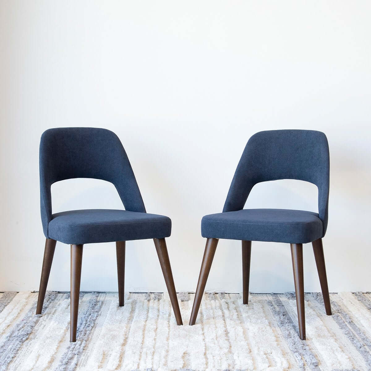 Juliana Mid Century Modern Upholstered Dining Chair (Set of 2) Polyester / Orange - AFC00411 - Luna Furniture