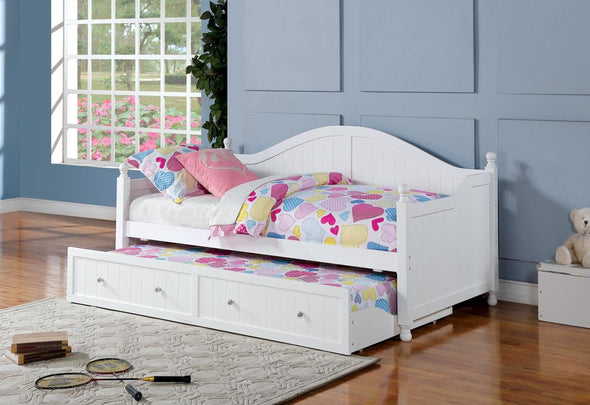 Julie Ann Twin Daybed with Trundle White - 300053 - Luna Furniture