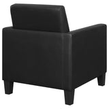 Julio Upholstered Accent Chair with Track Arms Black - 909478 - Luna Furniture