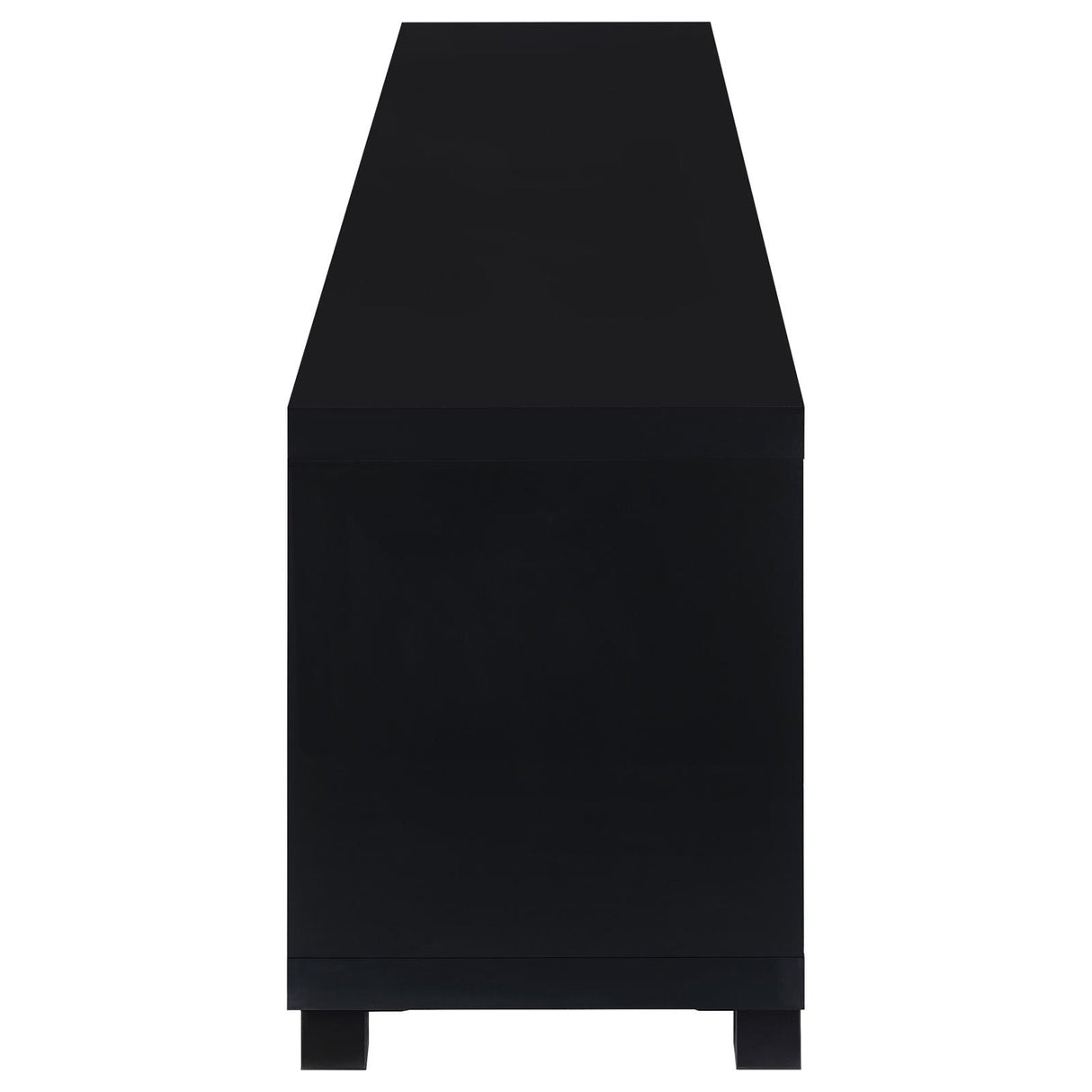 Jupiter Black 4-Door 79" TV Stand Media Console with Framed Glass Panels from Coaster - Luna Furniture