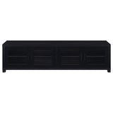 Jupiter Black 4-Door 79" TV Stand Media Console with Framed Glass Panels from Coaster - Luna Furniture
