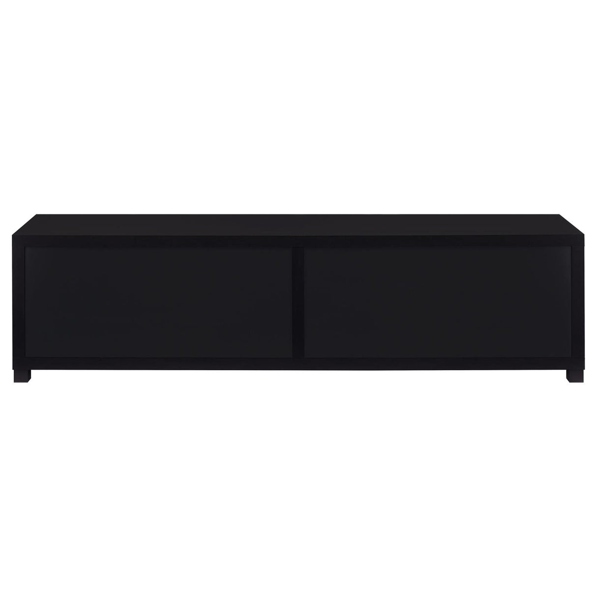 Jupiter Black 4-Door 79" TV Stand Media Console with Framed Glass Panels from Coaster - Luna Furniture