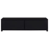 Jupiter Black 4-Door 79" TV Stand Media Console with Framed Glass Panels from Coaster - Luna Furniture
