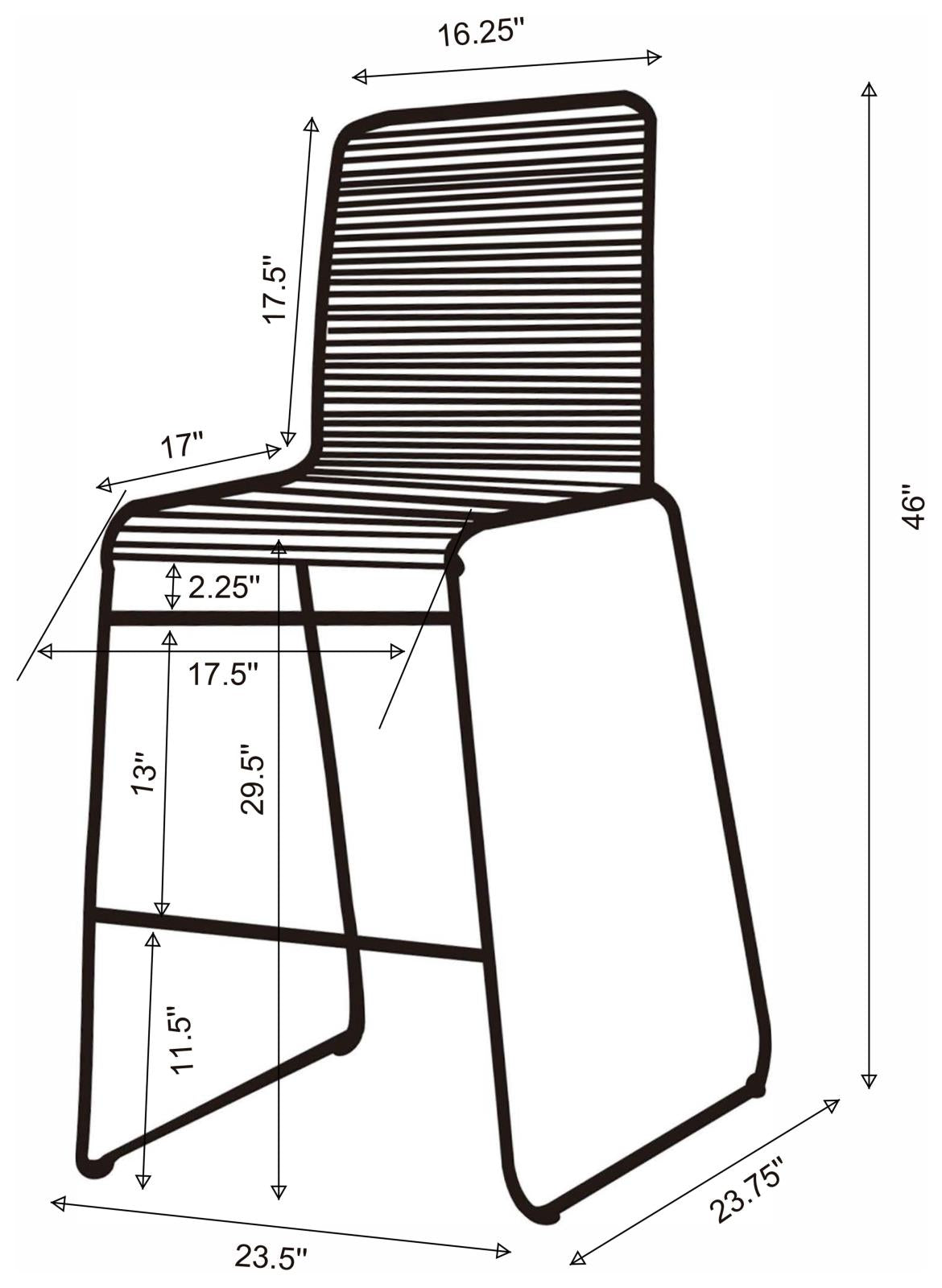Kai Upholstered Bar Stools with Footrest (Set of 2) Charcoal and Gunmetal - 192064 - Luna Furniture