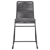 Kai Upholstered Counter Height Stools with Footrest (Set of 2) Charcoal and Gunmetal - 192063 - Luna Furniture