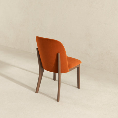 Kaitlyn Burnt Orange Velvet Dining Chair from Midinmod - Luna Furniture