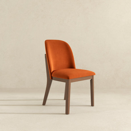 Kaitlyn Burnt Orange Velvet Dining Chair from Midinmod - Luna Furniture