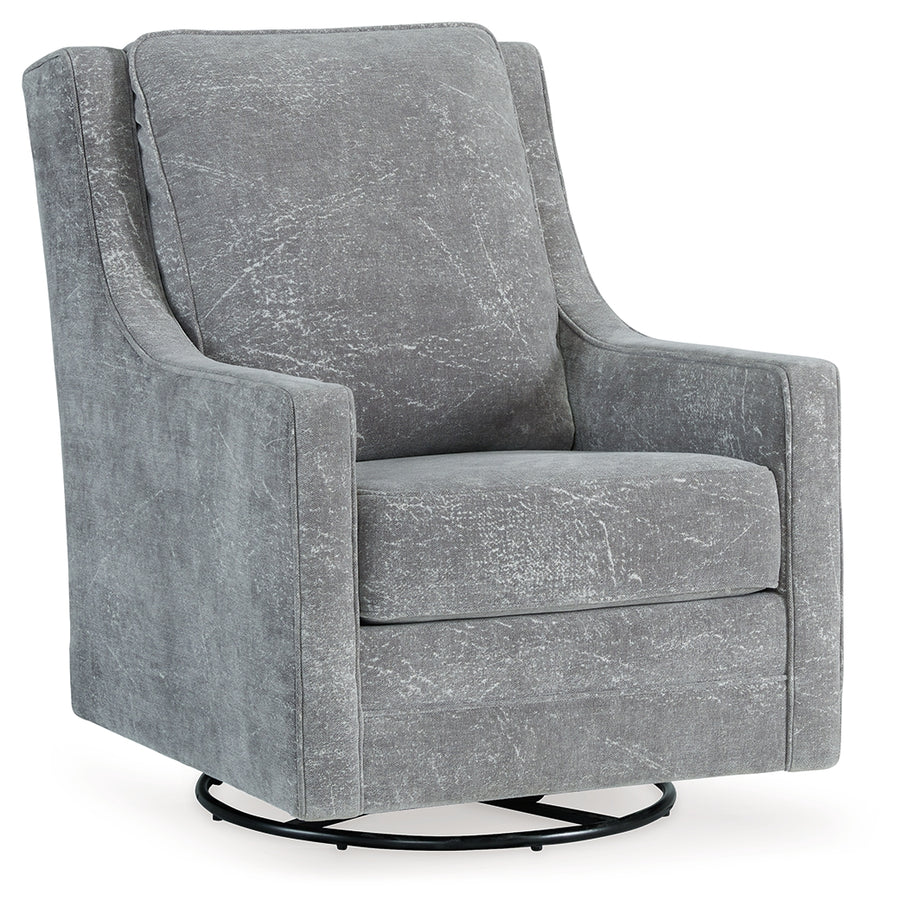 Kambria Fog Swivel Glider Accent Chair Luna Furniture