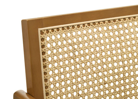 Kane Light Walnut Solid Wood Bar Stool with Woven Rattan Back, Set of 2 from Coaster - Luna Furniture