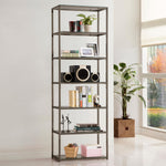 Kate 6-shelf Bookcase Black Nickel - 801017 - Luna Furniture