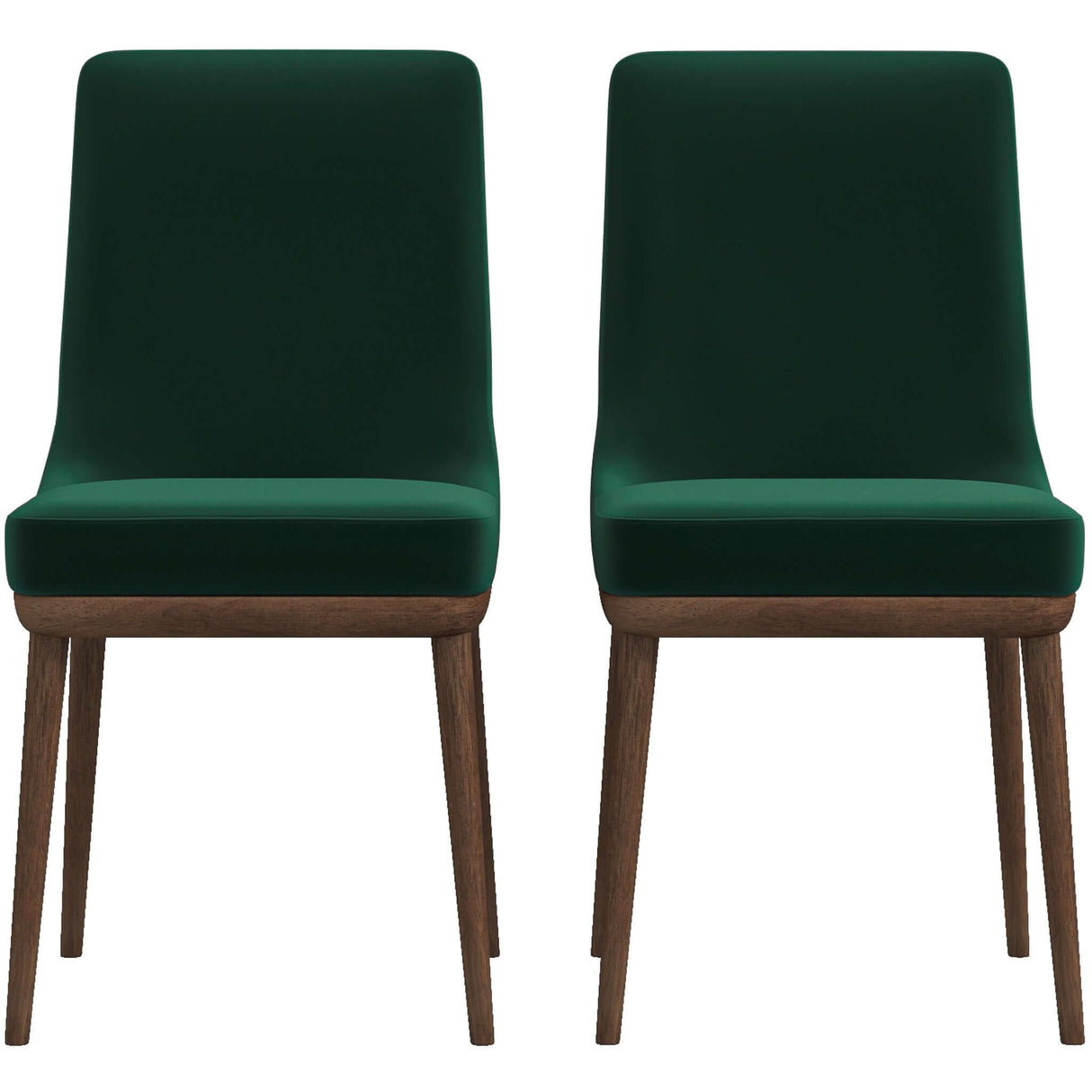 Kate Mid-Century Modern Dining Chair (Set of 2) Green Velvet - AFC00110 - Luna Furniture