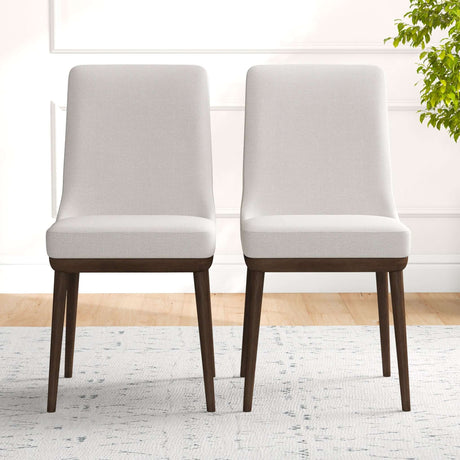 Kate Mid-Century Modern Dining Chair (Set of 2) Grey Polyester Blend from Midinmod - Luna Furniture