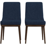 Kate Mid-Century Modern Dining Chair (Set of 2) Grey Polyester Blend - AFC00093 - Luna Furniture