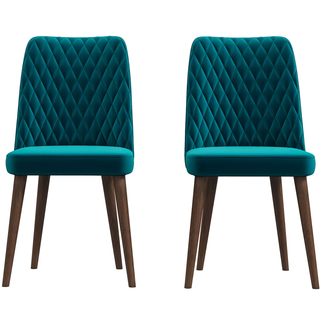 Katie Mid-Century Modern Velvet Dining Chair (Set of 2) Cream - AFC00147 - Luna Furniture