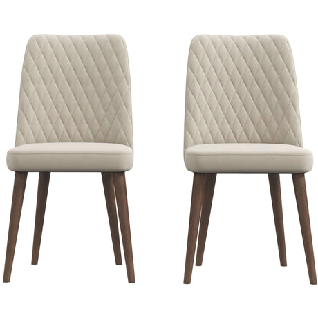 Katie Mid-Century Modern Velvet Dining Chair (Set of 2) Dark Yellow from Ashcroft Furniture - Luna Furniture