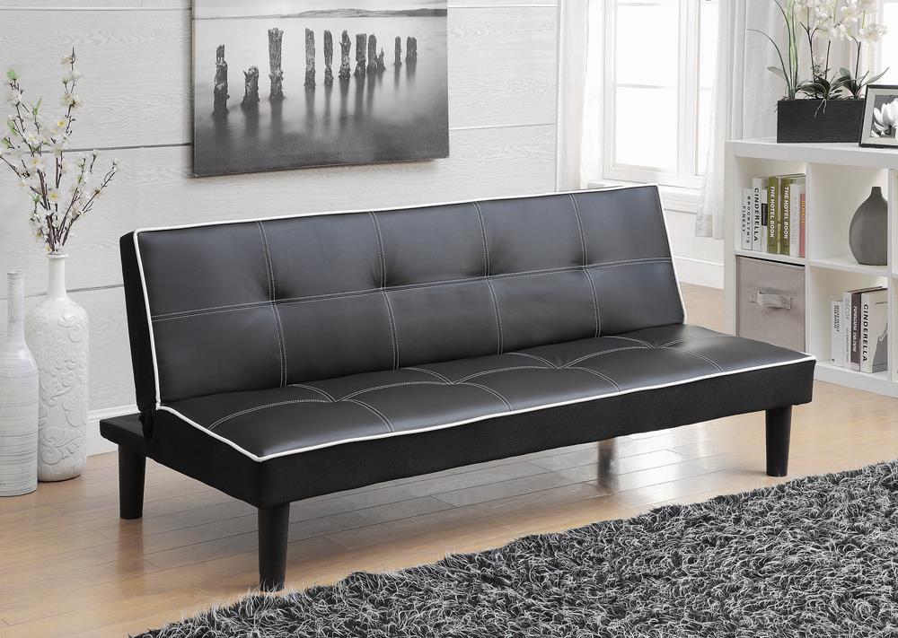 Katrina Black Tufted Upholstered Sofa Bed from Coaster - Luna Furniture