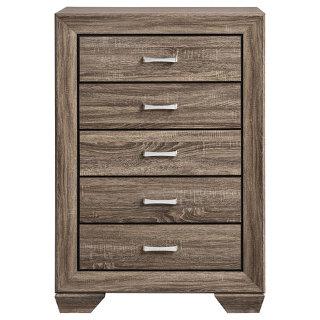 Kauffman Washed Taupe 5-Drawer Chest from Coaster - Luna Furniture