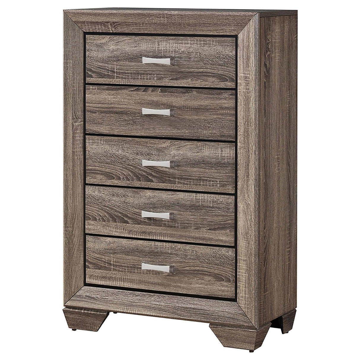 Kauffman 5-drawer Chest Washed Taupe - 204195 - Luna Furniture