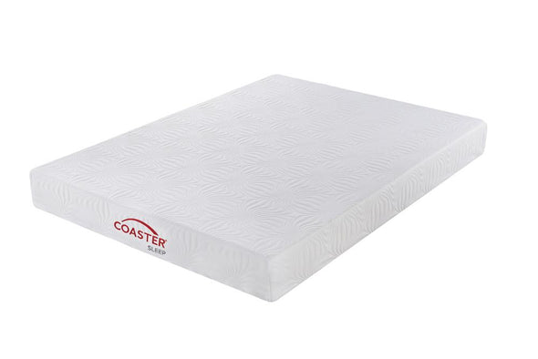 Keegan Twin Memory Foam Mattress White - 350063T - Luna Furniture
