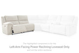 Keensburg Linen Left-Arm Facing Power Reclining Loveseat from Ashley - Luna Furniture