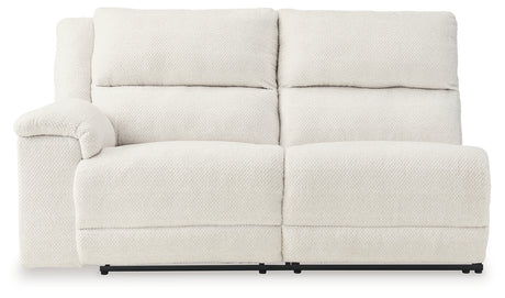 Keensburg Linen Left-Arm Facing Power Reclining Loveseat from Ashley - Luna Furniture