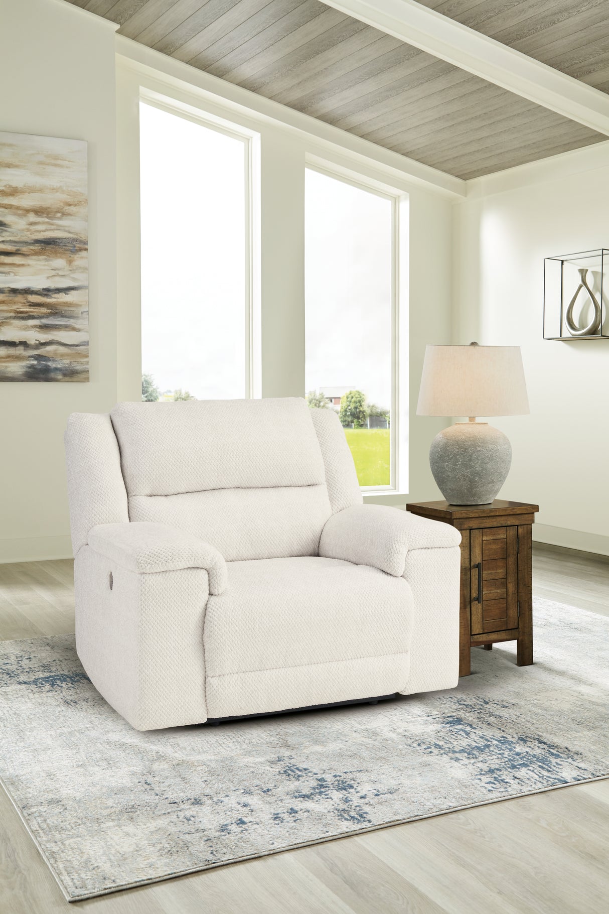 Keensburg Linen Oversized Power Recliner from Ashley - Luna Furniture