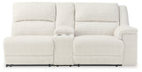 Keensburg Linen Right-Arm Facing Power Reclining Loveseat with Console from Ashley - Luna Furniture