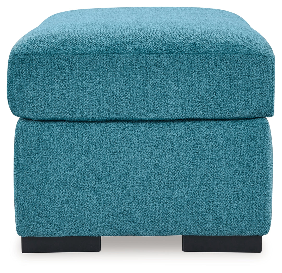 Keerwick Teal Ottoman from Ashley - Luna Furniture