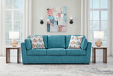 Keerwick Teal Queen Sofa Sleeper - 6750739 - Luna Furniture