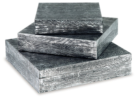 Keldy Antique Pewter Finish Box from Ashley - Luna Furniture